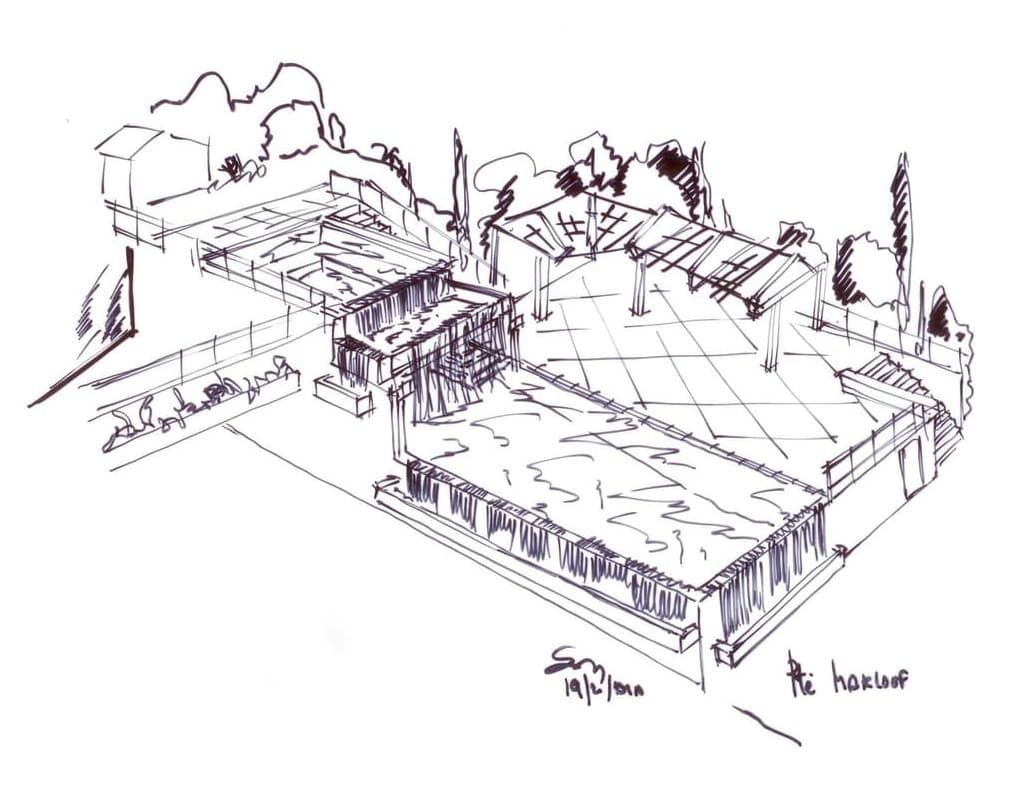 Croquis d'une piscine sur-mesure